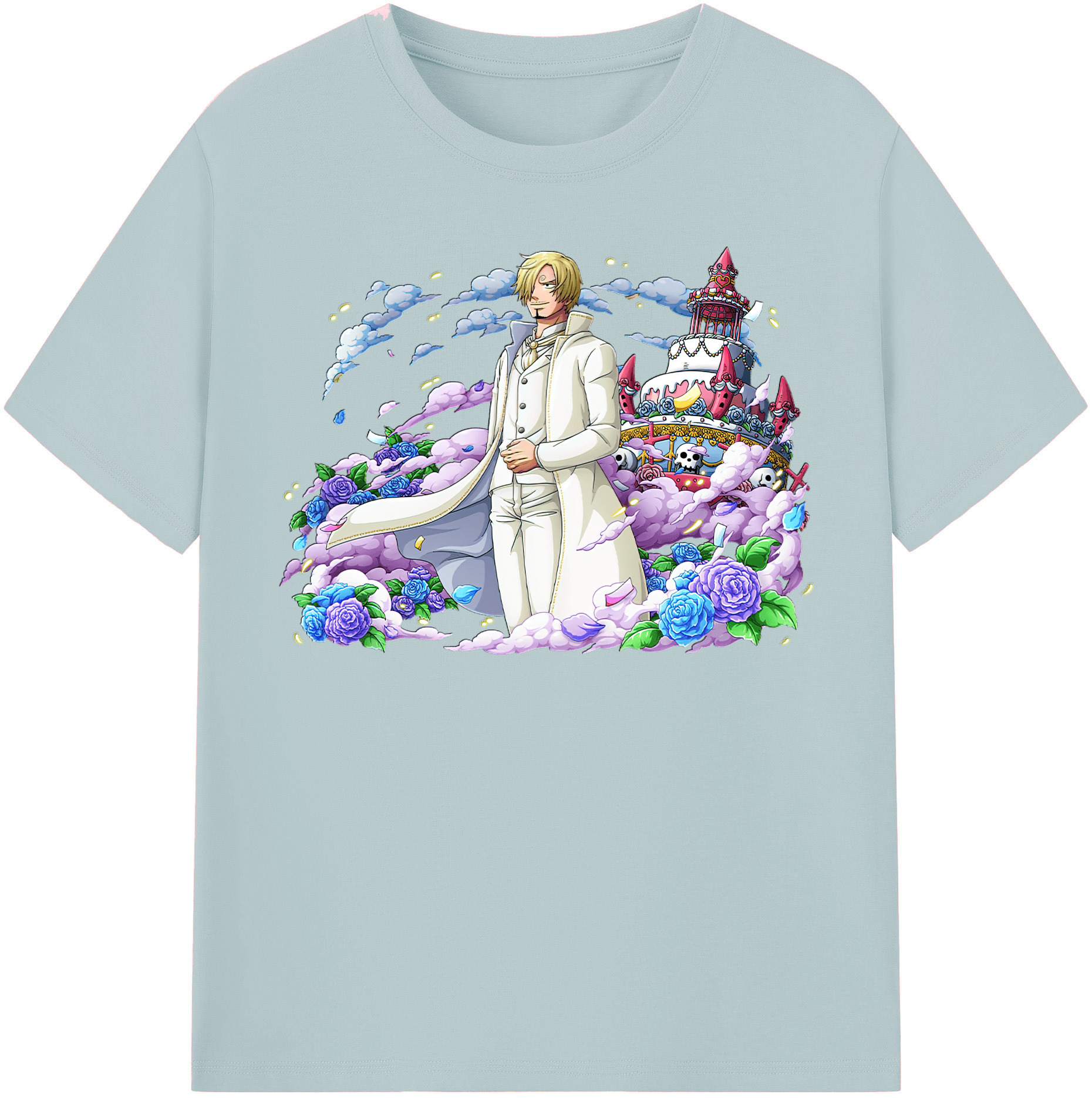 ワンピース サンジ ONE PIECE Sanji 綿100％半袖Tシャツ（フロントプリント）